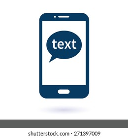 Mobile chatting icon.Mobile Phone Representing Web Chatting And Dialog.