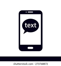 Mobile chatting icon.Mobile Phone Representing Web Chatting And Dialog.