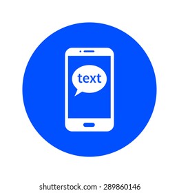 Mobile chatting icon.Mobile Phone Representing Web Chatting And Dialog.