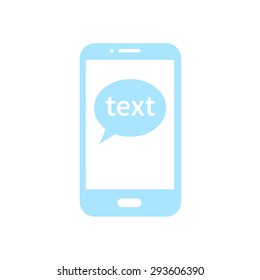 Mobile chatting icon.Mobile Phone Representing Web Chatting And Dialog.