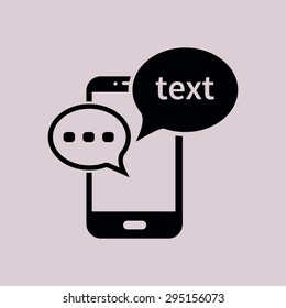 Mobile chatting icon.Mobile Phone Representing Web Chatting And Dialog.