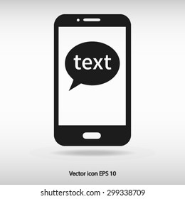 Mobile chatting icon.Mobile Phone Representing Web Chatting And Dialog.