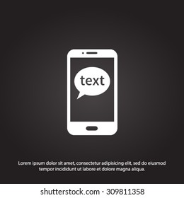 Mobile chatting icon.Mobile Phone Representing Web Chatting And Dialog.