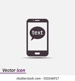 Mobile chatting icon.Mobile Phone Representing Web Chatting And Dialog.