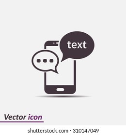 Mobile chatting icon.Mobile Phone Representing Web Chatting And Dialog.