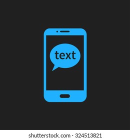 Mobile chatting icon.Mobile Phone Representing Web Chatting And Dialog.