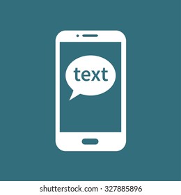 Mobile chatting icon.Mobile Phone Representing Web Chatting And Dialog.