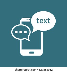Mobile chatting icon.Mobile Phone Representing Web Chatting And Dialog.