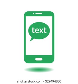 Mobile chatting icon.Mobile Phone Representing Web Chatting And Dialog.