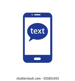 Mobile chatting icon.Mobile Phone Representing Web Chatting And Dialog.