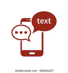 Mobile chatting icon.Mobile Phone Representing Web Chatting And Dialog.