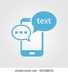 Mobile chatting icon.Mobile Phone Representing Web Chatting And Dialog.