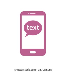 Mobile chatting icon.Mobile Phone Representing Web Chatting And Dialog.