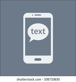 Mobile chatting icon.Mobile Phone Representing Web Chatting And Dialog.