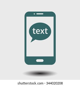 Mobile chatting icon.Mobile Phone Representing Web Chatting And Dialog.