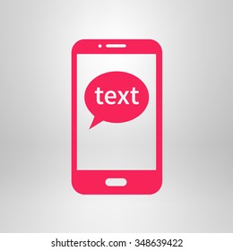 Mobile chatting icon.Mobile Phone Representing Web Chatting And Dialog.