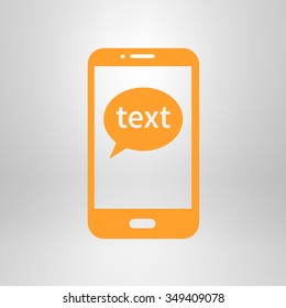Mobile chatting icon.Mobile Phone Representing Web Chatting And Dialog.