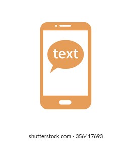 Mobile chatting icon.Mobile Phone Representing Web Chatting And Dialog.
