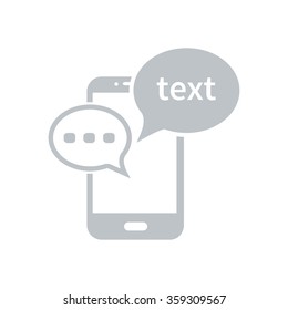 Mobile chatting icon.Mobile Phone Representing Web Chatting And Dialog.