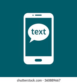 Mobile chatting icon.Mobile Phone Representing Web Chatting And Dialog.