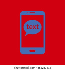 Mobile chatting icon.Mobile Phone Representing Web Chatting And Dialog.