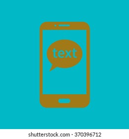 Mobile chatting icon.Mobile Phone Representing Web Chatting And Dialog.