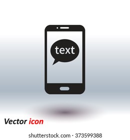 Mobile chatting icon.Mobile Phone Representing Web Chatting And Dialog.
