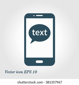 Mobile chatting icon.Mobile Phone Representing Web Chatting And Dialog.