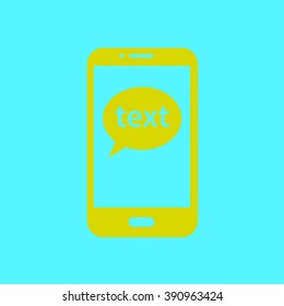 Mobile chatting icon.Mobile Phone Representing Web Chatting And Dialog.