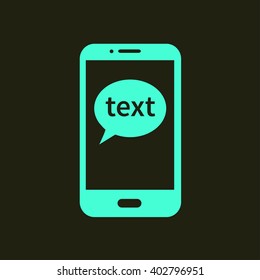 Mobile chatting icon.Mobile Phone Representing Web Chatting And Dialog.