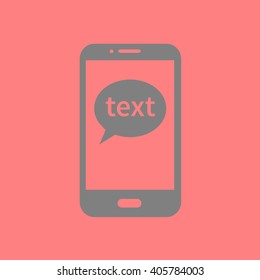 Mobile chatting icon.Mobile Phone Representing Web Chatting And Dialog.