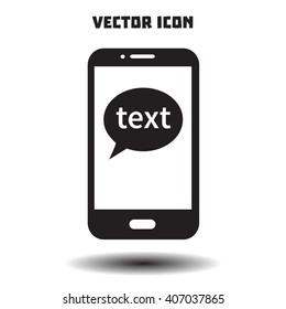 Mobile chatting icon.Mobile Phone Representing Web Chatting And Dialog.