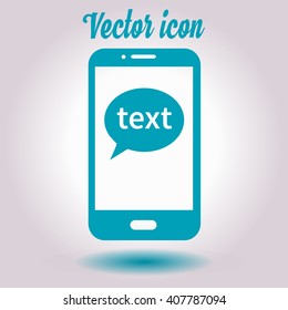 Mobile chatting icon.Mobile Phone Representing Web Chatting And Dialog.