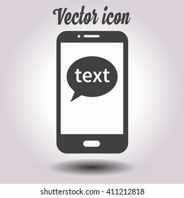 Mobile chatting icon.Mobile Phone Representing Web Chatting And Dialog.
