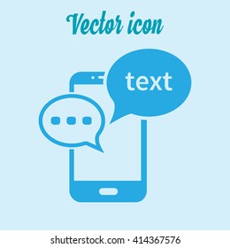 Mobile chatting icon.Mobile Phone Representing Web Chatting And Dialog.
