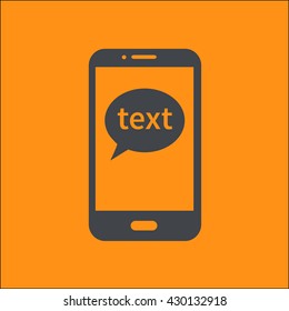 Mobile chatting icon.Mobile Phone Representing Web Chatting And Dialog.