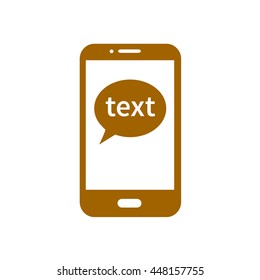 Mobile chatting icon.Mobile Phone Representing Web Chatting And Dialog.