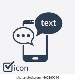 Mobile chatting icon.Mobile Phone Representing Web Chatting And Dialog.