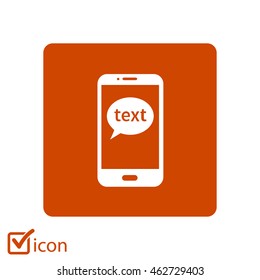 Mobile chatting icon.Mobile Phone Representing Web Chatting And Dialog.