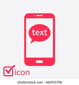Mobile chatting icon.Mobile Phone Representing Web Chatting And Dialog.