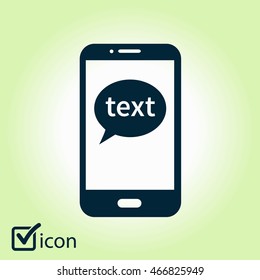 Mobile chatting icon.Mobile Phone Representing Web Chatting And Dialog.