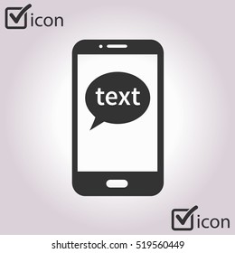 Mobile chatting icon.Mobile Phone Representing Web Chatting And Dialog.