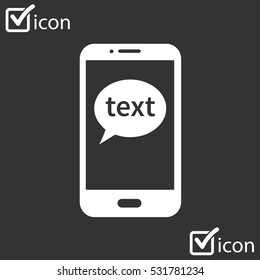 Mobile chatting icon.Mobile Phone Representing Web Chatting And Dialog.