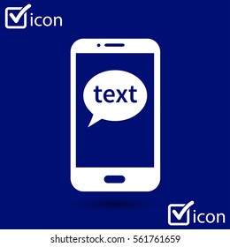 Mobile chatting icon.Mobile Phone Representing Web Chatting And Dialog.