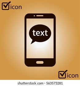 Mobile chatting icon.Mobile Phone Representing Web Chatting And Dialog.