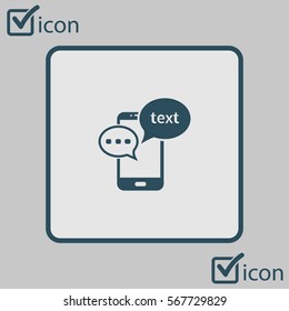 Mobile chatting icon.Mobile Phone Representing Web Chatting And Dialog.