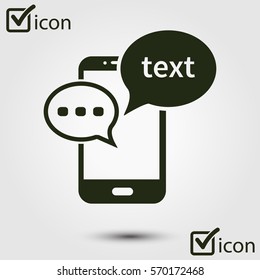 Mobile chatting icon.Mobile Phone Representing Web Chatting And Dialog.