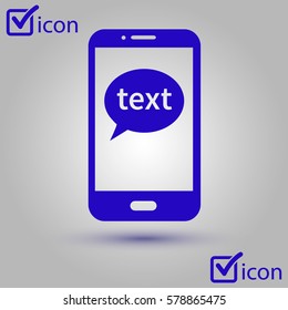 Mobile chatting icon.Mobile Phone Representing Web Chatting And Dialog.