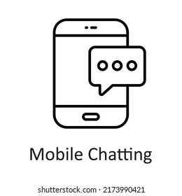 Mobile Chatting vector filled outline Icon Design illustration on White background. EPS 10 File