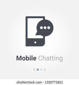 Mobile Chatting vector icon
